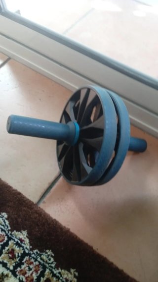 Rueda Abdominal Doble Azul