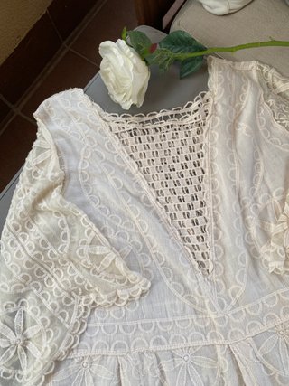 Camisa Ibicenca Blanca Talla XL