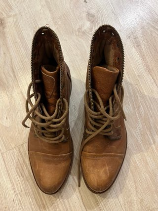 Botines Romano Cuero Marrón Talla 38