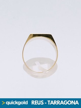 035-01-00501 SELLO ORO 18K  CUADRADO LISO T19
