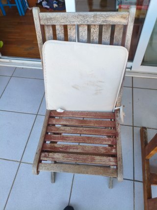 Mesa y 6 Sillas Jardín Madera