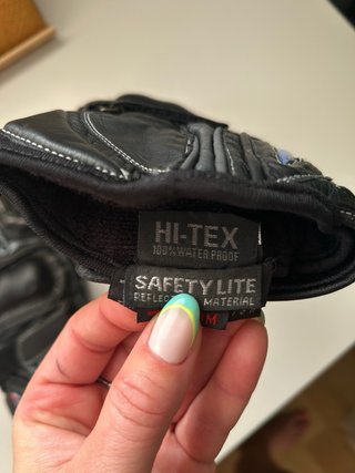 Guantes de moto invierno negros y azules