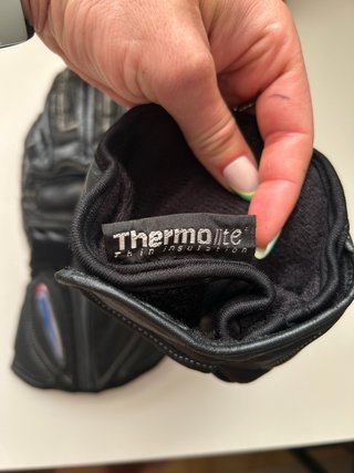 Guantes de moto invierno negros y azules