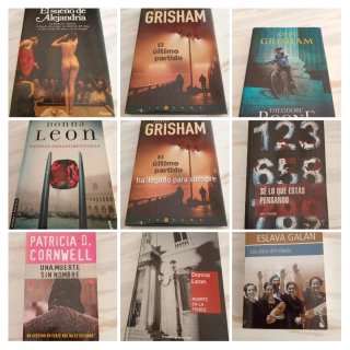 LOTE DE 9 NOVELAS DIFERENTES ESCRITORES(VER FOTO)