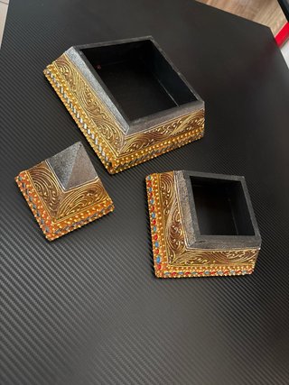 Portagioie Piramide Oro Argento Decorato