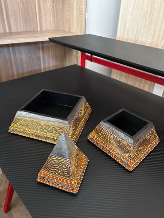Portagioie Piramide Oro Argento Decorato