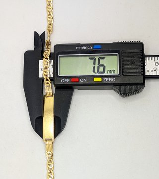 Esclava Ojo de tigre oro de 18k, 6.8 g, 21 cm.