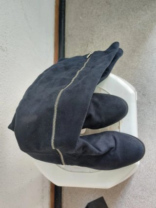 Botas de gamuza azul talla 39