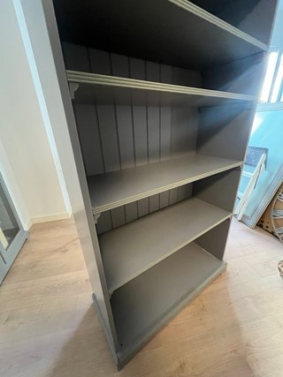 Maravillosa Estantería madera Gris como nueva