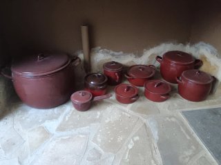 Juego de ollas terracota