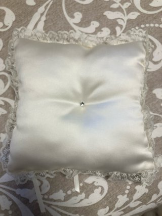Cojín para anillos de boda blanco