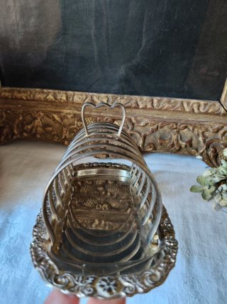 Porta toast vintage Silver Plated