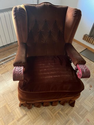Sofá y 2 sillones de terciopelo