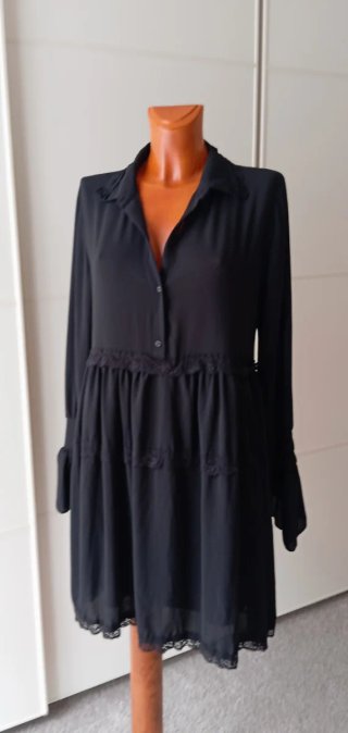 Vestido negro corte baby doll