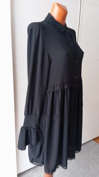Vestido negro corte baby doll