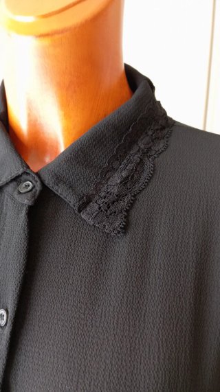 Vestido negro corte baby doll