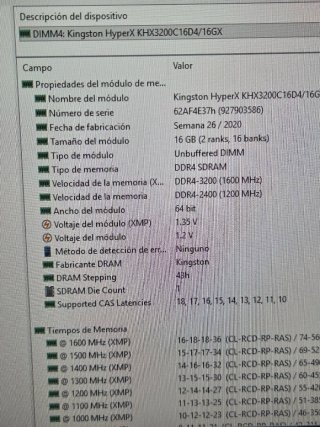 RAM HyperX FURY DDR4 16GB 3200MHz Cl16