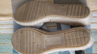 Sandalias cuña mujer blancas talla 41