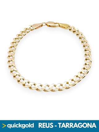 035-05-00422 PULSERA ORO 14K BARBADA  17.6 CM
