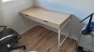 Scrivania Ikea Alex in legno e metallo