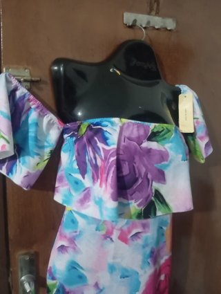 Vestido fiesta estampado floral talla única