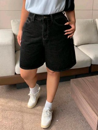 Shorts vaqueros Shein Dazy Plus negros