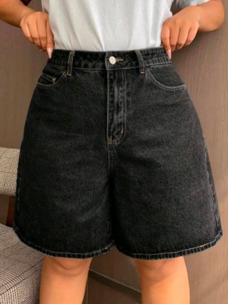 Shorts vaqueros Shein Dazy Plus negros