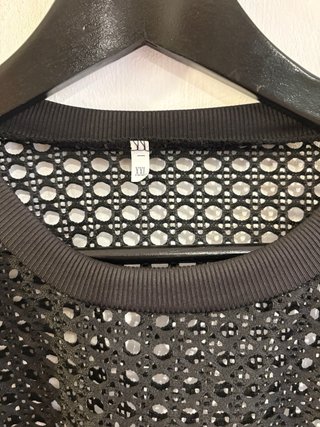 Camiseta Malla Transparente Negra Talla XXL