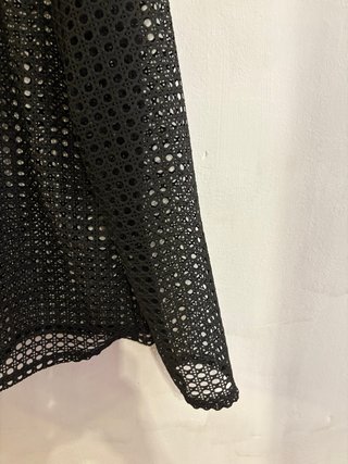 Camiseta Malla Transparente Negra Talla XXL