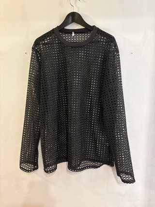 Camiseta Malla Transparente Negra Talla XXL