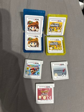 Nintendo 3DS XL Azul + Cargador, Estuche y Juegos