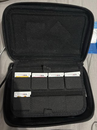 Nintendo 3DS XL Azul + Cargador, Estuche y Juegos