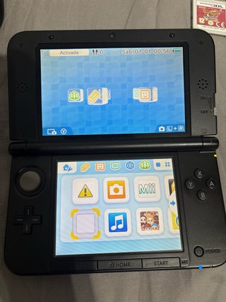 Nintendo 3DS XL Azul + Cargador, Estuche y Juegos