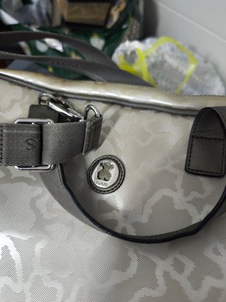 Bolso maletín Tous beige y dorado