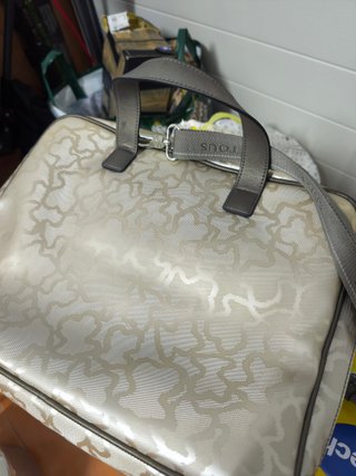 Bolso maletín Tous beige y dorado