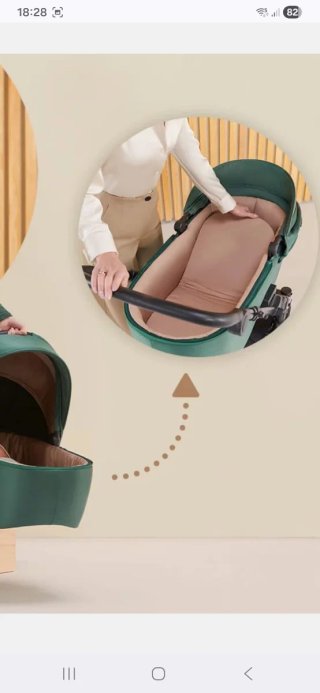 Capazo Kinderkraft Prime 2 Verde