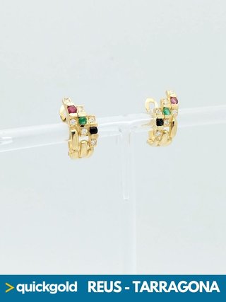 035-04-00646  PENDIENTES ORO 18K CIRCONITAS