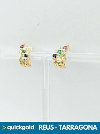 035-04-00646  PENDIENTES ORO 18K CIRCONITAS