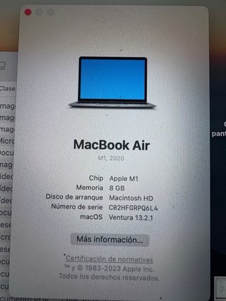 MacBook Air M1 Plata/Gris Espacial