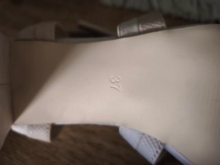 Sandalias Beige/Rosa Tacón