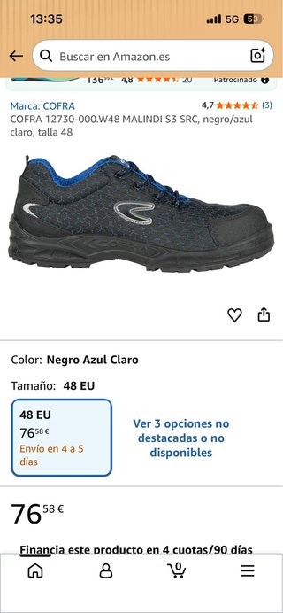 Zapatos de seguridad COFRA negros