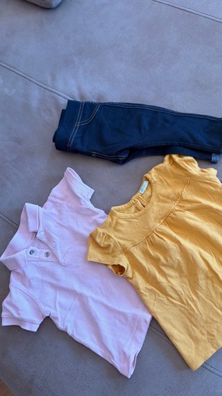 Conjunto Ropa Niña: Pantalón y 2 Camisetas