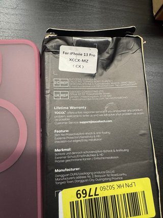 Funda iPhone 13 Pro TOCOL Rosa