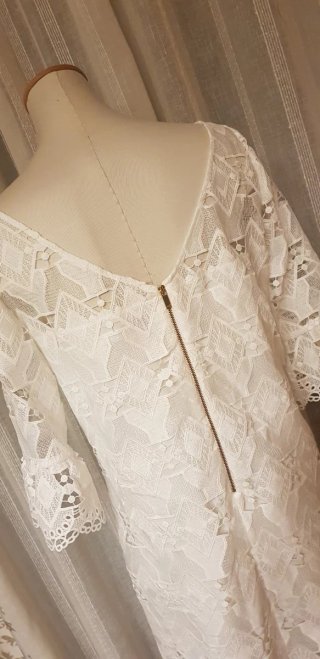 Vestido Pedro del Hierro blanco encaje