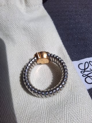 Anillo Acero y Oro 18k