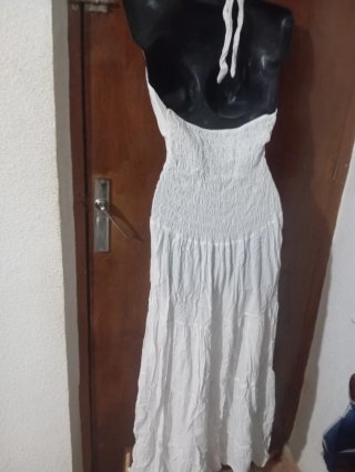 Vestido largo Bisense blanco talla única