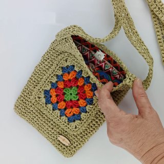 Bolso crochet pequeño estilo cartera