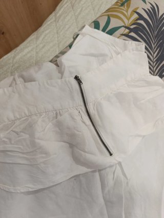 Vestido blanco tirantes Mango