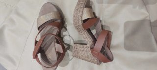Sandalias B Talla 37 Beige/Marrón