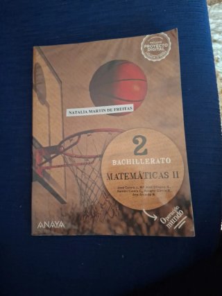 Libro de matemáticas 2 de bachillerato